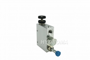 ventil škrtící - třícestný s pojistným ventilem a by-pass ventilem